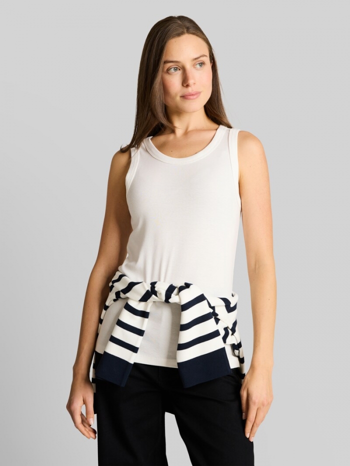 Tom Tailor Basic Top mit Stretch - Whisper White