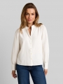 Tom Tailor Cordbluse mit Rüschenkragen - Whisper White Tom Tailor Cordbluse mit Rüschenkragen - Whisper White