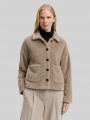 Tom Tailor Teddy Jacke mit Taschen - Soft Taupe Grey Tom Tailor Teddy Jacke mit Taschen - Soft Taupe Grey