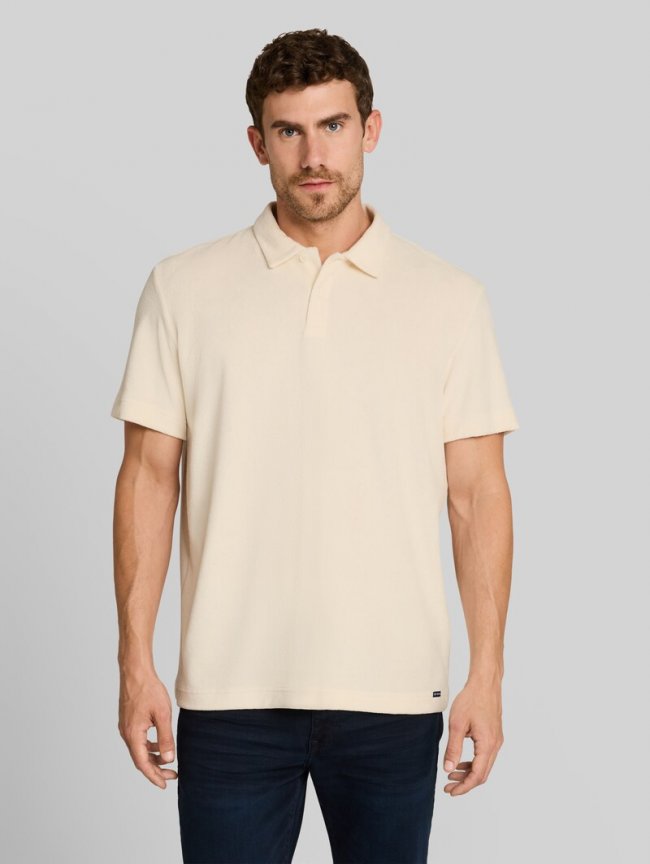 Tom Tailor Poloshirt aus Frottee - Gardenia White Tom Tailor Poloshirt aus Frottee - Gardenia White