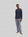 Tom Tailor Pyjama-Langarmshirt aus Baumwolle - Blue-dark-solid Tom Tailor Pyjama-Langarmshirt aus Baumwolle - Blue-dark-solid