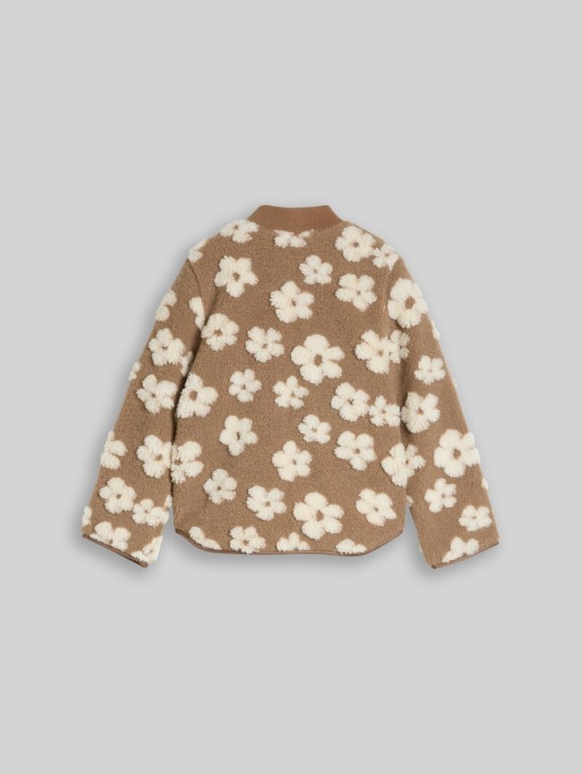 Tom Tailor Teddy Bomberjacke mit Blumenmuster - Brown Teddy Flower Artwork Tom Tailor Teddy Bomberjacke mit Blumenmuster - Brown Teddy Flower Artwork