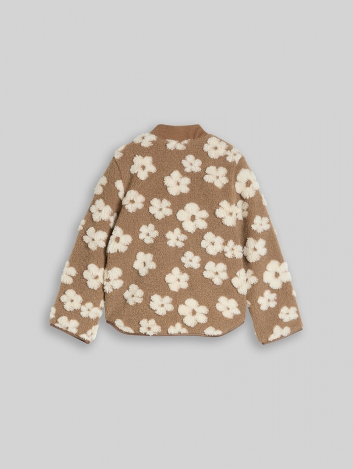 Tom Tailor Teddy Bomberjacke mit Blumenmuster - Brown Teddy Flower Artwork Tom Tailor Teddy Bomberjacke mit Blumenmuster - Brown Teddy Flower Artwork