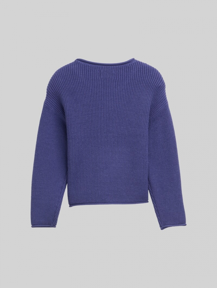 Tom Tailor Cropped Strickpullover - Dark Blue Harbor