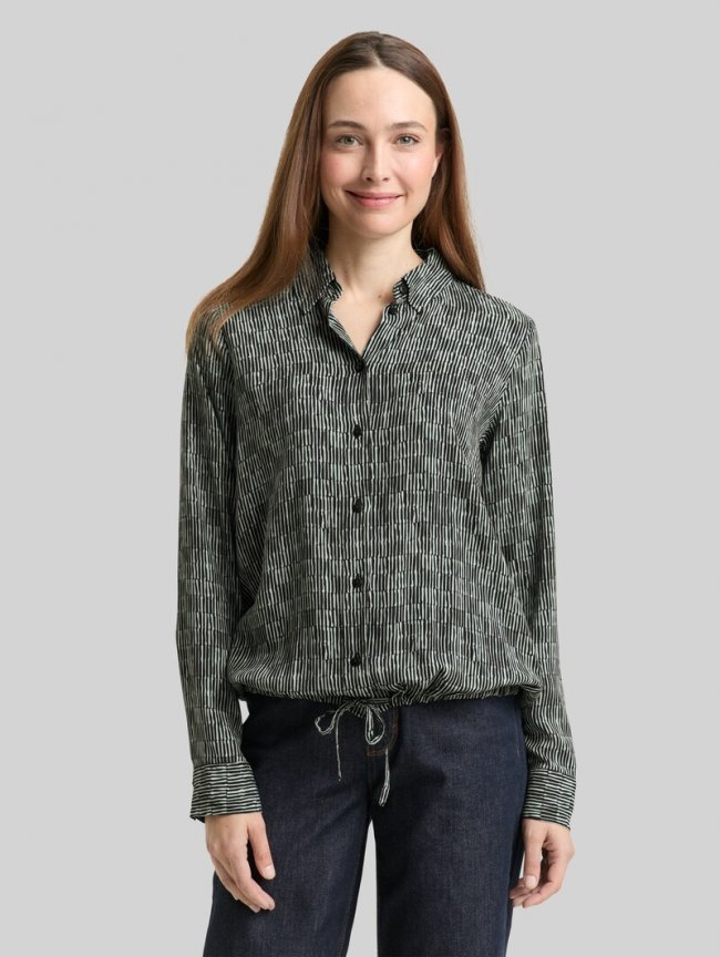 Tom Tailor Bluse mit Muster - Irregular Moss Graphic Design Tom Tailor Bluse mit Muster - Irregular Moss Graphic Design