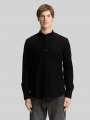 Tom Tailor Basic Fit Cordhemd - Black Tom Tailor Basic Fit Cordhemd - Black