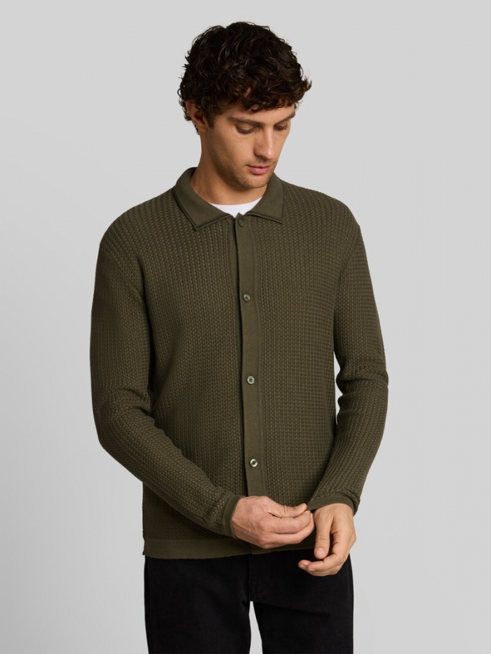 Tom Tailor Relaxed Fit Strickjacke - Urban Olive Green