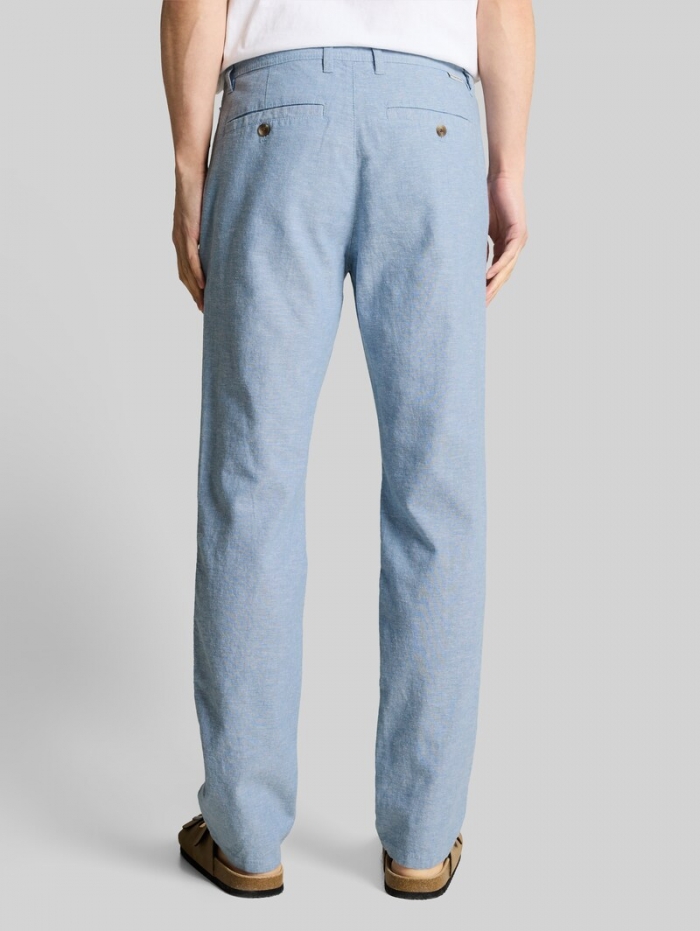 Tom Tailor TTREGULAR Chino Hose mit Leinenanteil - Bleeched Blue Chambray Tom Tailor TTREGULAR Chino Hose mit Leinenanteil - Bleeched Blue Chambray