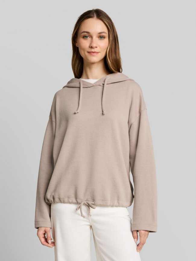Tom Tailor Boxy Fit Hoody Sweatshirt - Atmosphere Beige Melange Tom Tailor Boxy Fit Hoody Sweatshirt - Atmosphere Beige Melange