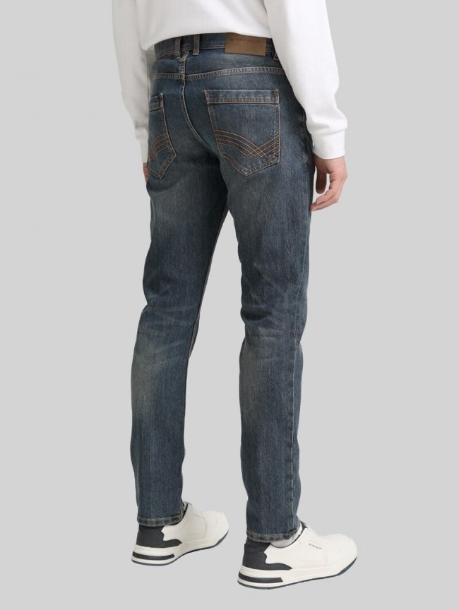 Tom Tailor TTMARVIN STRAIGHT Jeans - Mid Stone Wash Denim Tom Tailor TTMARVIN STRAIGHT Jeans - Mid Stone Wash Denim