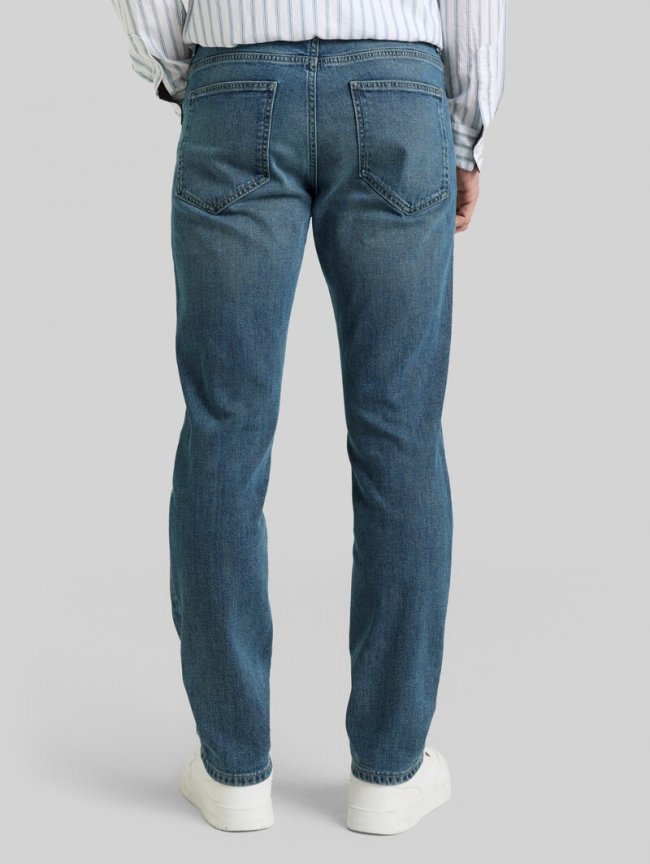 Tom Tailor TTJOSH REGULAR SLIM Jeans - Used Mid Stone Blue Denim Tom Tailor TTJOSH REGULAR SLIM Jeans - Used Mid Stone Blue Denim