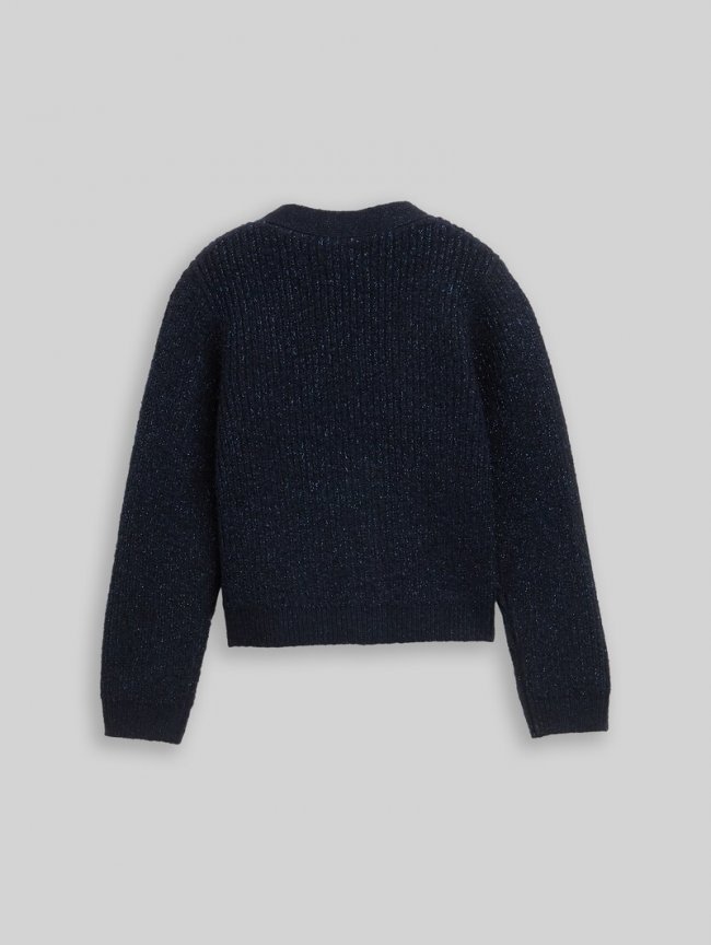 Tom Tailor Cardigan mit Glitzer-Effekt - Sky Captain Blue Tom Tailor Cardigan mit Glitzer-Effekt - Sky Captain Blue