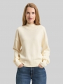 Tom Tailor Oversize Strickpullover mit Stehkragen - Whisper White Tom Tailor Oversize Strickpullover mit Stehkragen - Whisper White