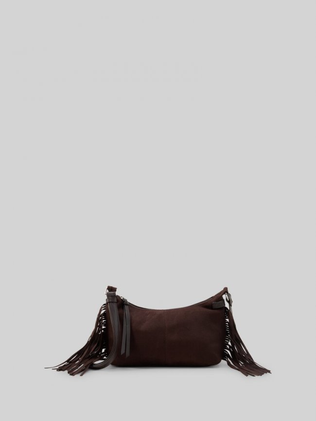 Tom Tailor TTDEYANIRA Umhängetasche mit Fransen - Dark Brown Tom Tailor TTDEYANIRA Umhängetasche mit Fransen - Dark Brown