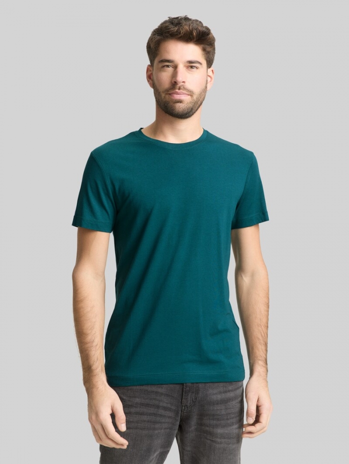 Tom Tailor Basic Fitted T-Shirt - Deep Meadow Green