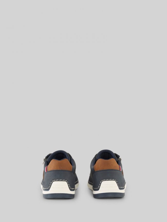 Tom Tailor Sneaker aus strukturiertem Lederimitat - Navy Tom Tailor Sneaker aus strukturiertem Lederimitat - Navy