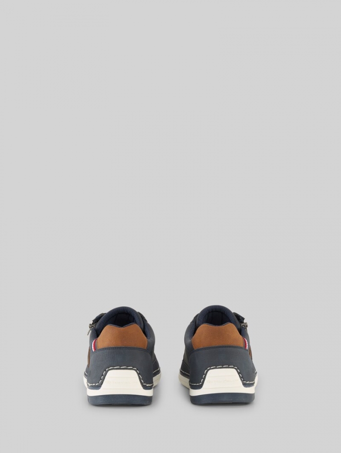 Tom Tailor Sneaker aus strukturiertem Lederimitat - Navy Tom Tailor Sneaker aus strukturiertem Lederimitat - Navy
