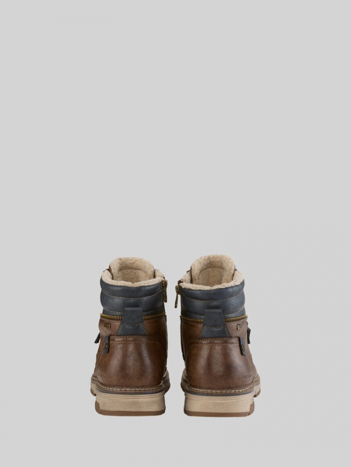Tom Tailor Wasserdichte Stiefeletten mit Fütterung - Mokka Tom Tailor Wasserdichte Stiefeletten mit Fütterung - Mokka