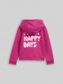 Tom Tailor Cropped Hoodie Sweatjacke mit Rückenprint - Smooth Magenta Tom Tailor Cropped Hoodie Sweatjacke mit Rückenprint - Smooth Magenta