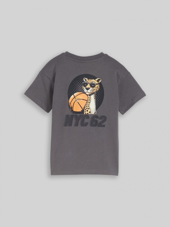 Tom Tailor Oversize T-Shirt mit Rückenprint - Dark Urban Grey Tom Tailor Oversize T-Shirt mit Rückenprint - Dark Urban Grey