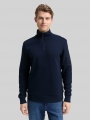 Tom Tailor Troyer Sweatshirt mit Ärmeltasche - Sky Captain Blue Tom Tailor Troyer Sweatshirt mit Ärmeltasche - Sky Captain Blue