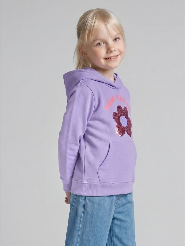 Tom Tailor Hoodie Sweatshirt mit Wendepailletten - Sweet Purple Tom Tailor Hoodie Sweatshirt mit Wendepailletten - Sweet Purple