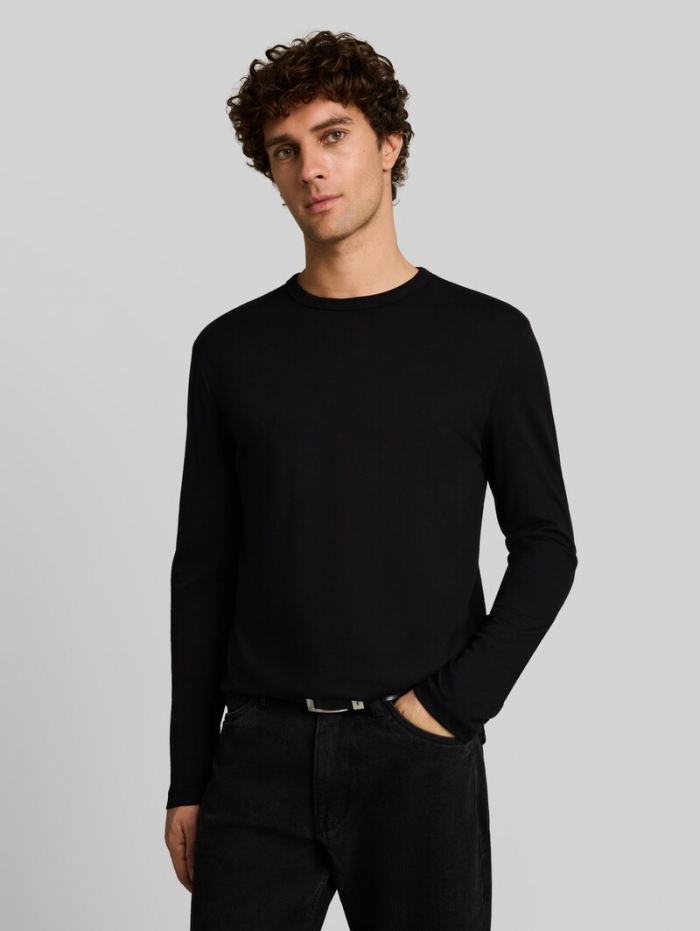 Tom Tailor Basic Langarmshirt aus Baumwolle - Black Tom Tailor Basic Langarmshirt aus Baumwolle - Black