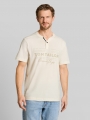 Tom Tailor Henley T-Shirt im Used-Look - Gardenia White Tom Tailor Henley T-Shirt im Used-Look - Gardenia White