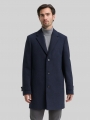 Tom Tailor Wollmantel mit Reverskragen - Blue Small Herringbone