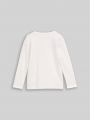Tom Tailor Langarmshirt mit Glitzer-Print - Whisper White Tom Tailor Langarmshirt mit Glitzer-Print - Whisper White