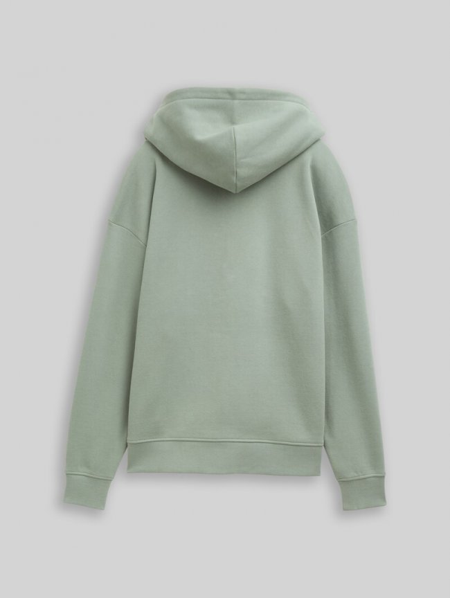 Tom Tailor Oversize Hoodie Sweatshirt mit Reißverschluss - Dusty Leave Green Tom Tailor Oversize Hoodie Sweatshirt mit Reißverschluss - Dusty Leave Green