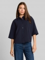 Tom Tailor Oversize Hemdbluse mit 3/4-Arm - Sky Captain Blue