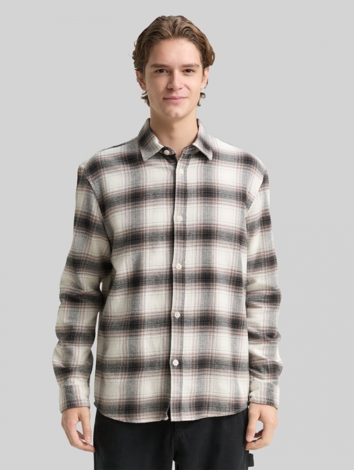 Tom Tailor Relaxed Fit Hemd mit Karomuster - Black White Red Check Tom Tailor Relaxed Fit Hemd mit Karomuster - Black White Red Check