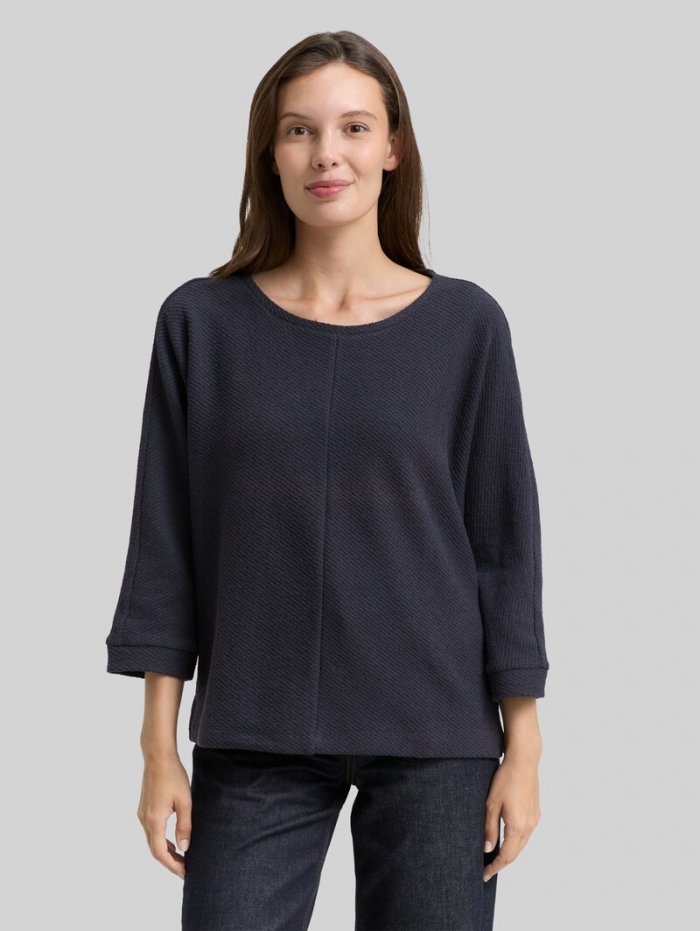 Tom Tailor Loose Fit Langarmshirt mit Fledermausärmeln - Lunar Eclipse Tom Tailor Loose Fit Langarmshirt mit Fledermausärmeln - Lunar Eclipse