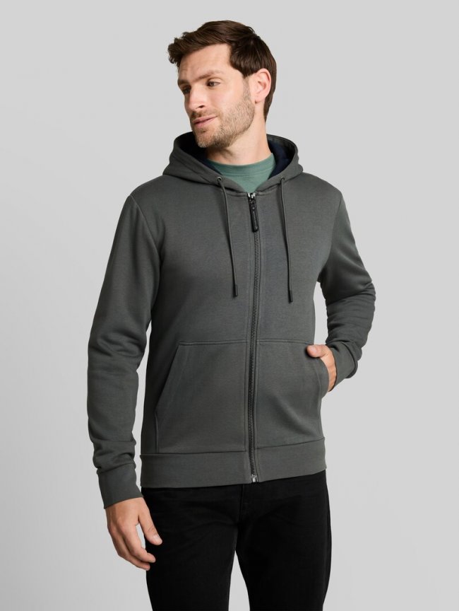 Tom Tailor Basic Hoodie Sweatjacke - Darkest Olive Tom Tailor Basic Hoodie Sweatjacke - Darkest Olive