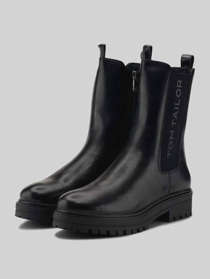 Tom Tailor Gefütterte Chelsea Boots - Black
