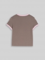 Tom Tailor Cropped T-Shirt mit Herz-Print - Rusty Brown Tom Tailor Cropped T-Shirt mit Herz-Print - Rusty Brown