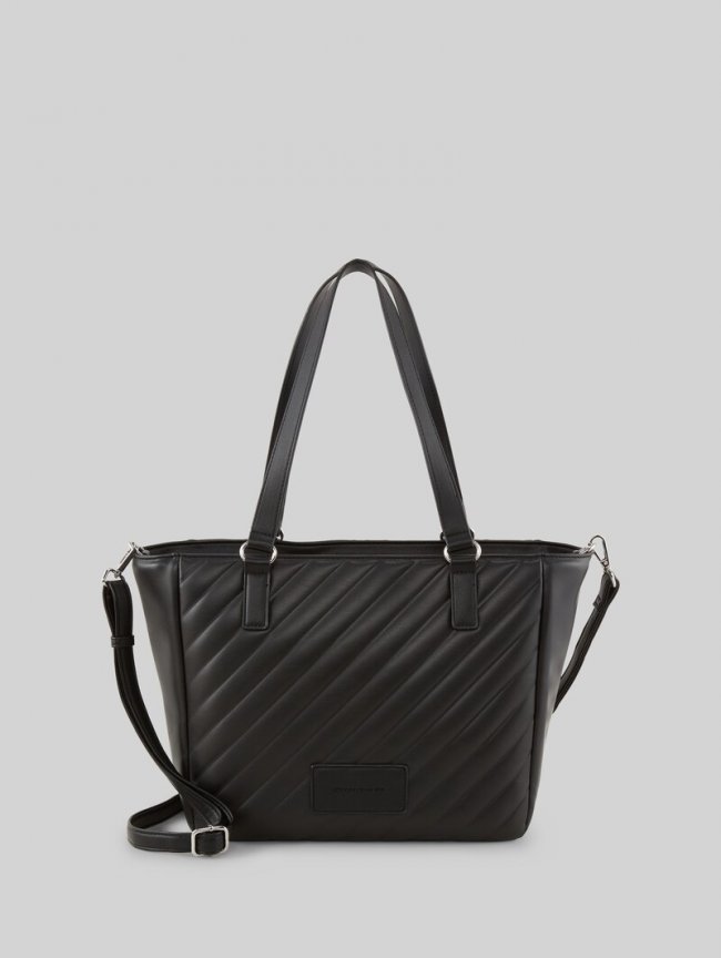 Tom Tailor TTMIRELA L Shopper mit Wattierung - Schwarz / Black Tom Tailor TTMIRELA L Shopper mit Wattierung - Schwarz / Black