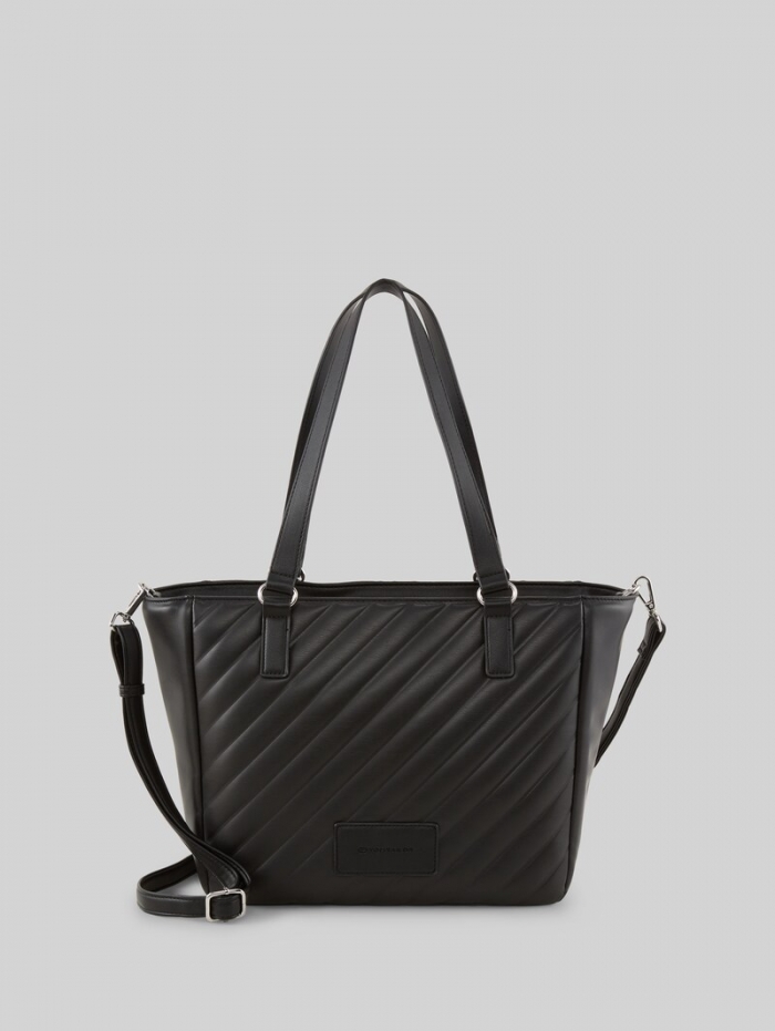 Tom Tailor TTMIRELA L Shopper mit Wattierung - Schwarz / Black Tom Tailor TTMIRELA L Shopper mit Wattierung - Schwarz / Black