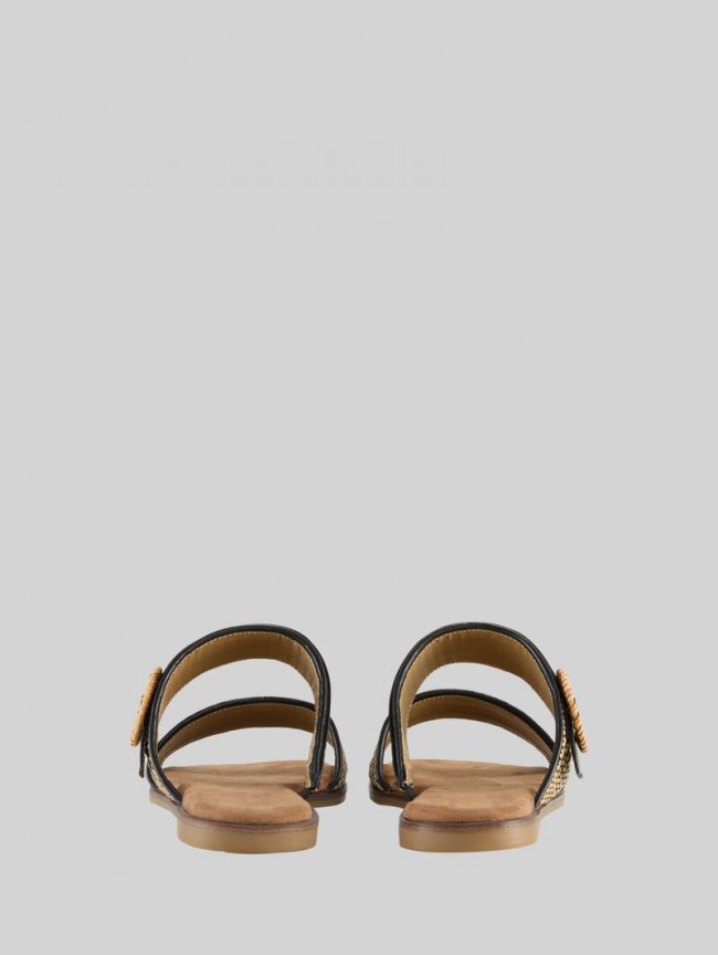 Tom Tailor Flache Sandalen mit Flechtmuster - Black Tom Tailor Flache Sandalen mit Flechtmuster - Black