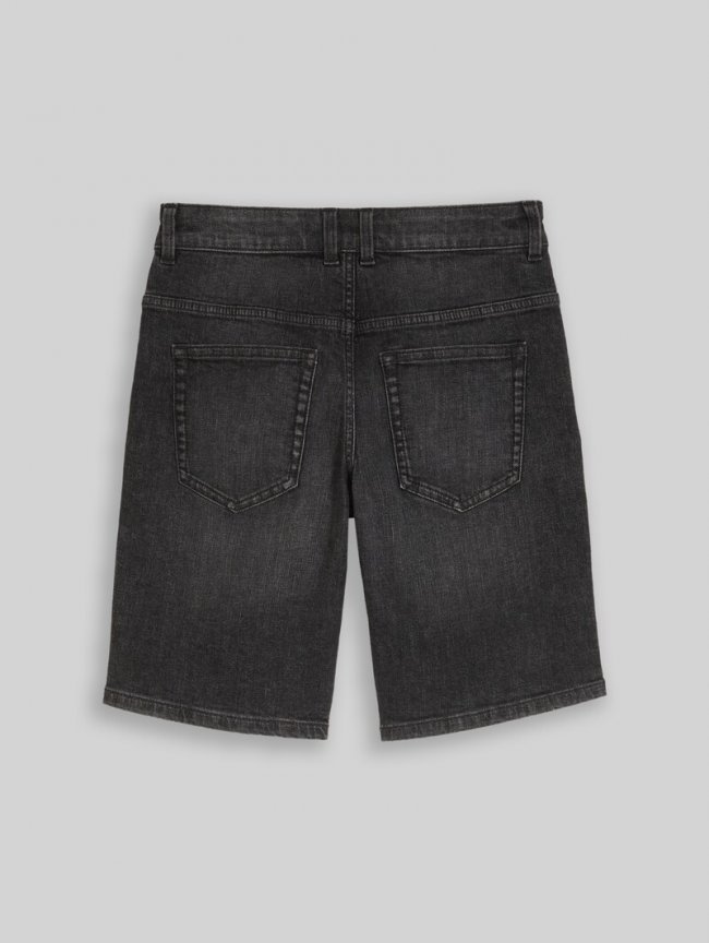 Tom Tailor JIM BERMUDA Jeans Shorts mit Stretch - Used Dark Stone Grey Denim Tom Tailor JIM BERMUDA Jeans Shorts mit Stretch - Used Dark Stone Grey Denim