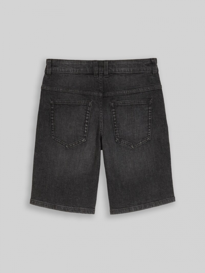Tom Tailor JIM BERMUDA Jeans Shorts mit Stretch - Used Dark Stone Grey Denim Tom Tailor JIM BERMUDA Jeans Shorts mit Stretch - Used Dark Stone Grey Denim