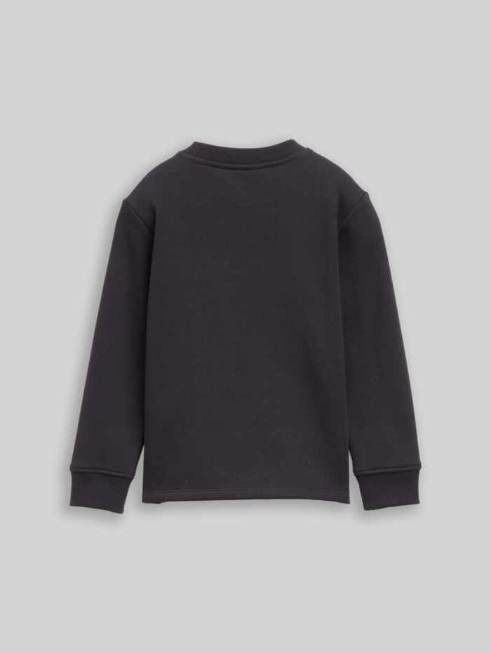 Tom Tailor Sweatshirt mit Print - Coal Grey