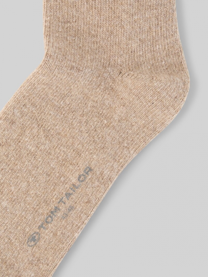 Tom Tailor Socken mit Kaschmir-Anteil - Stone Tom Tailor Socken mit Kaschmir-Anteil - Stone