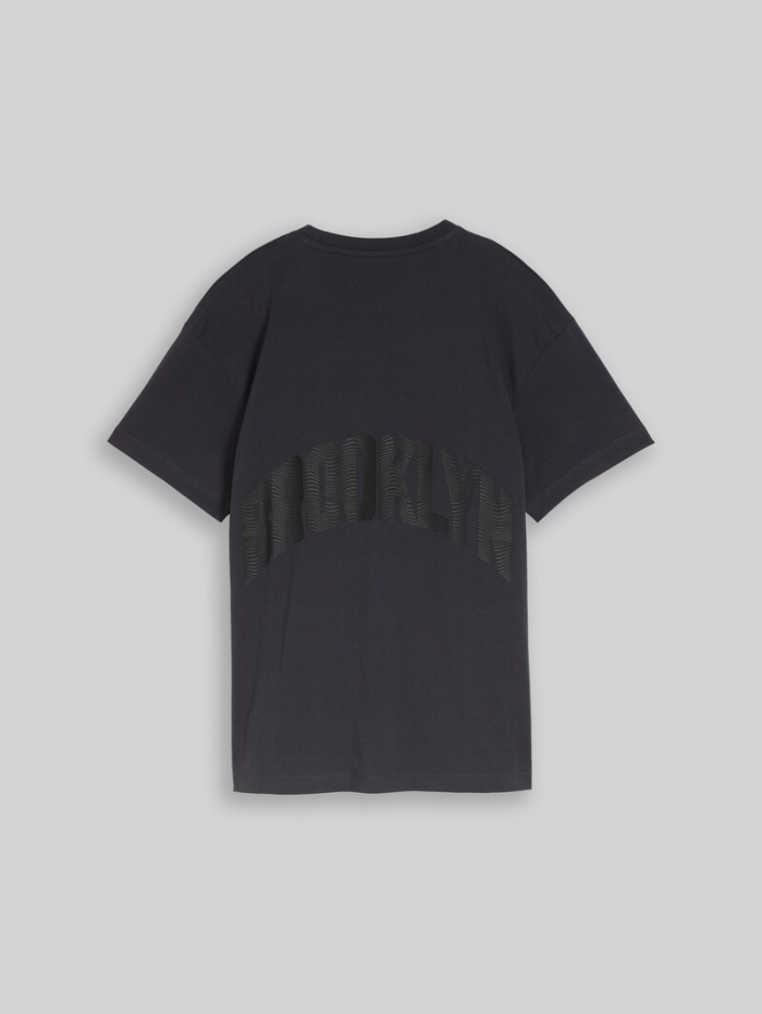 Tom Tailor Oversize T-Shirt mit Rückenprint - Coal Grey Tom Tailor Oversize T-Shirt mit Rückenprint - Coal Grey