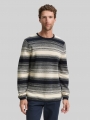 Tom Tailor Strickpullover im Streifenmuster - Off White Navy Stripe Tom Tailor Strickpullover im Streifenmuster - Off White Navy Stripe