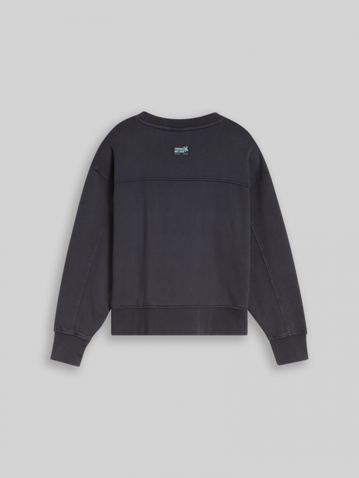 Tom Tailor Oversize Sweatshirt aus Baumwolle - Coal Grey