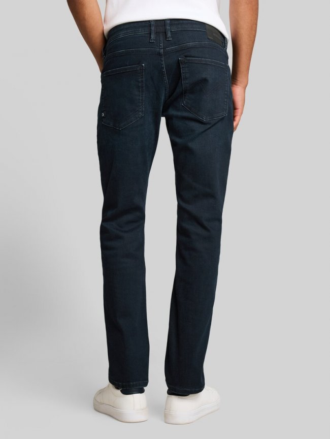 Tom Tailor TTPIERS SLIM Jeans - Used Dark Blue Black Denim Tom Tailor TTPIERS SLIM Jeans - Used Dark Blue Black Denim