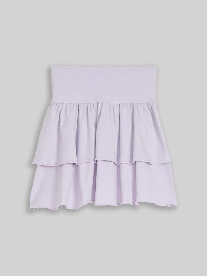 Tom Tailor Mini-Rock mit Volant - Cool Lilac Tom Tailor Mini-Rock mit Volant - Cool Lilac