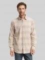 Tom Tailor Regular Fit Hemd mit Logo-Stickerei - Light Cashmere Tonal Check Tom Tailor Regular Fit Hemd mit Logo-Stickerei - Light Cashmere Tonal Check